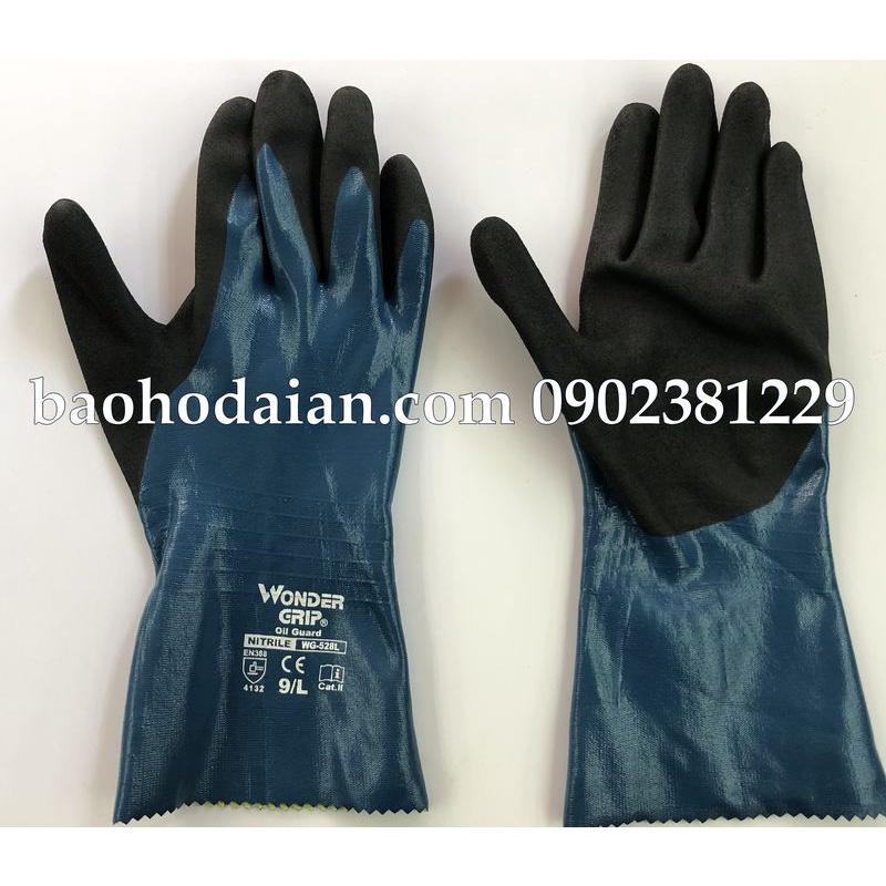 Găng tay chống dầu Takumi Wonder Grip WG-528L phủ nitrile