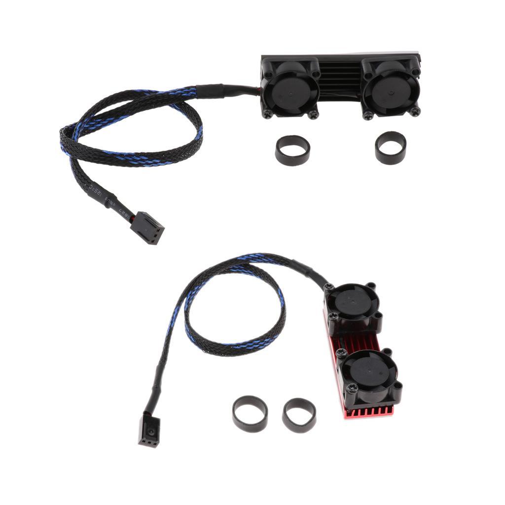 2x PCIE Solid State Sink Dual Active Radiator M.2 SSD Cooling Fan
