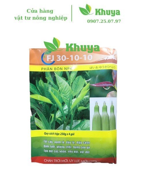 Phân bón NPK Fuji 30-10-10 1kg Tốt cây - Xanh lá - Vọt đọt