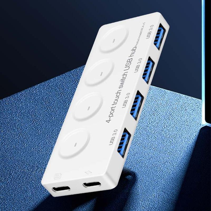 HUB USB 3.0 công tắc On/Off có đèn LED cho máy tính