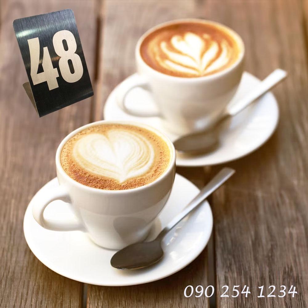 Combo 10 bộ thẻ số để bàn bằng inox 304 bộ thẻ bàn thẻ số nhà hàng quán cafe cao cấp