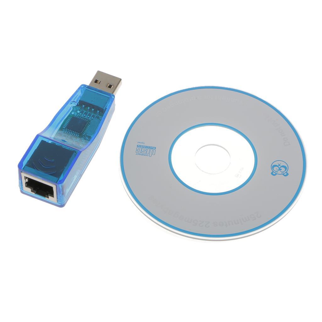 Blue USB 2.0 Ethernet 10/100 Network LAN RJ45 Adapter Card