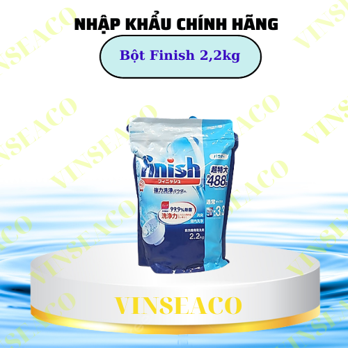 Bột rửa bát  Finish túi 2,2kg dùng cho máy rửa chén bát