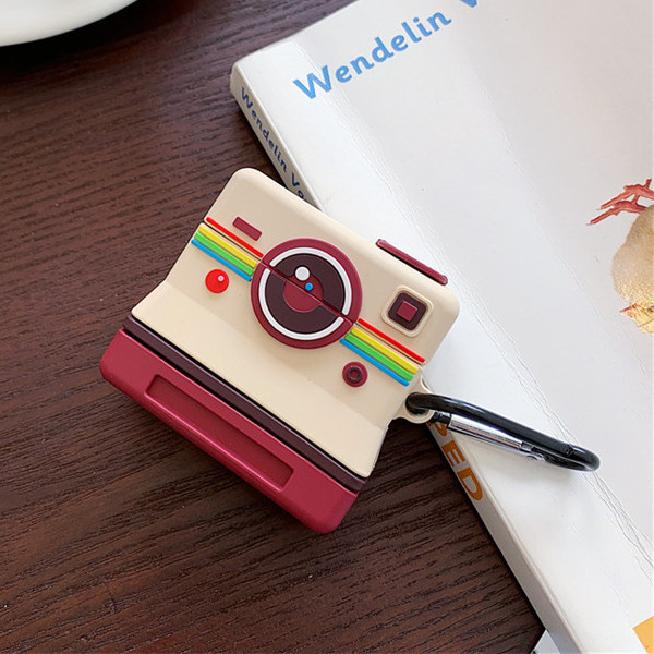 Bao Case Cho Airpods 1 / Airpods 2 Hình Máy ảnh Rainbow