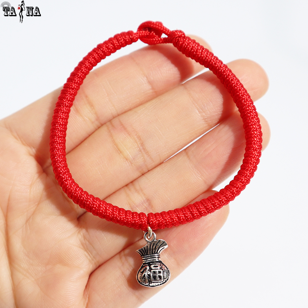 [ XẢ KHO, GIẢM SÂU] Vòng tay chỉ đỏ may mắn charm túi tiền bạc 925 cao cấp