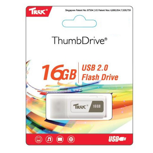 USB Trek 16GB ThumbDrive TDWHITE USB 2.0 Tốc Độ Cao - Hàng Chính Hãng