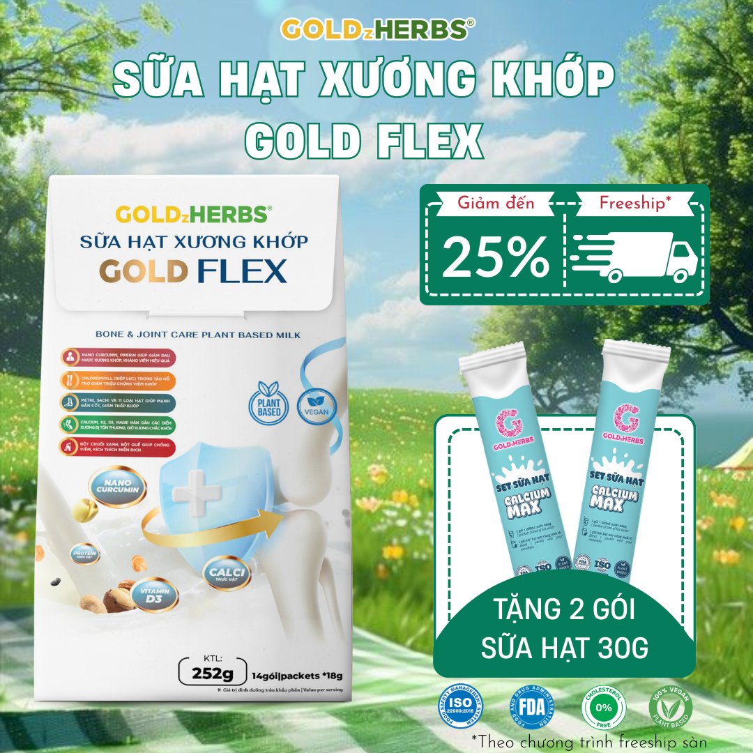 Sữa thực vật xương khớp Gold Flex – 14 gói/ 500g