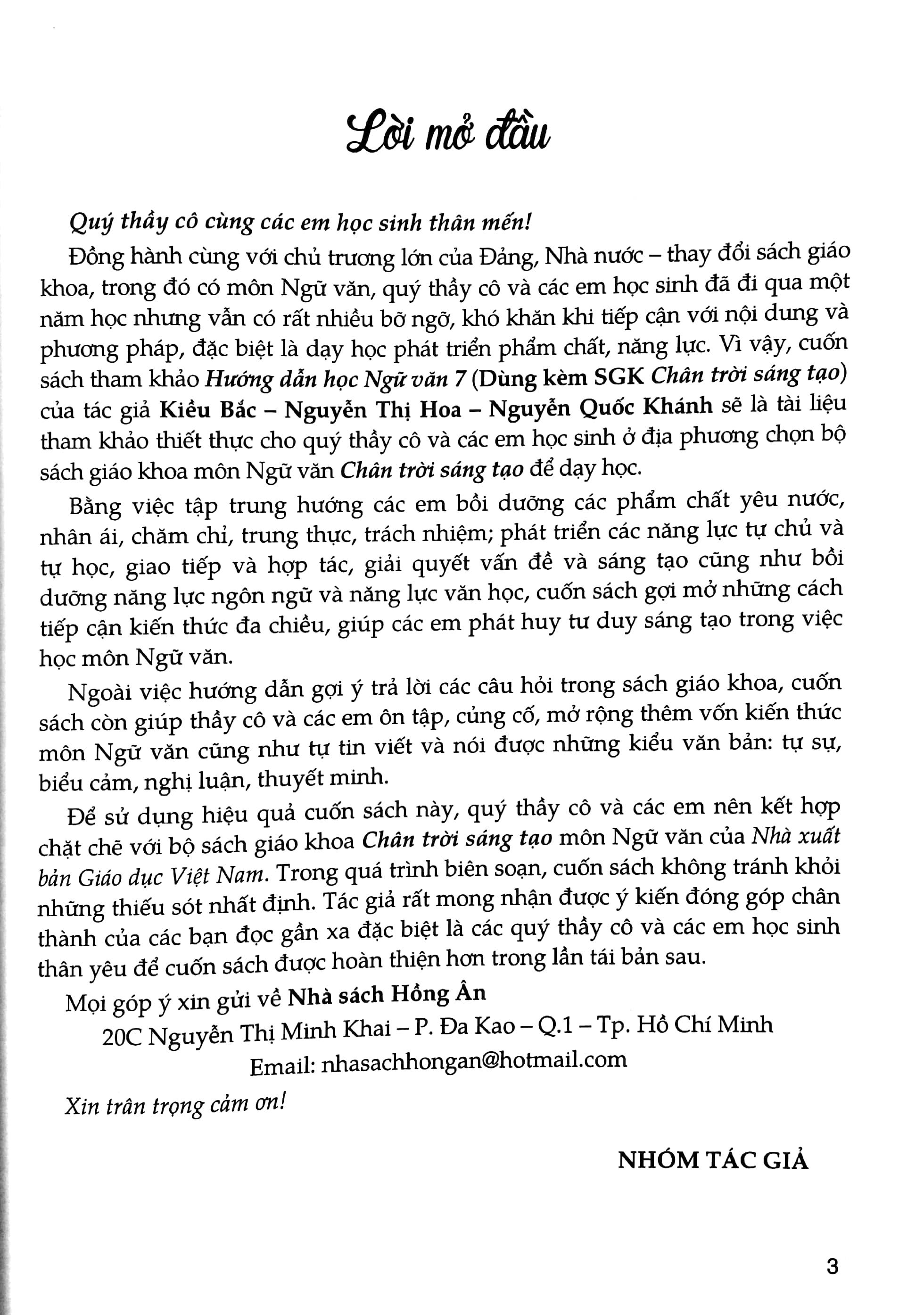 Hướng Dẫn Học Ngữ Văn 7 - Tập 2 (Dùng Kèm Sách Giáo Khoa Chân Trời Sáng Tạo)