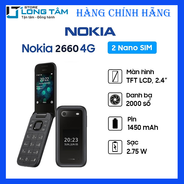 Nokia 2660 Flip thiết kế nắp gập hoài cổ- hàng chính hãng - Giá rẻ