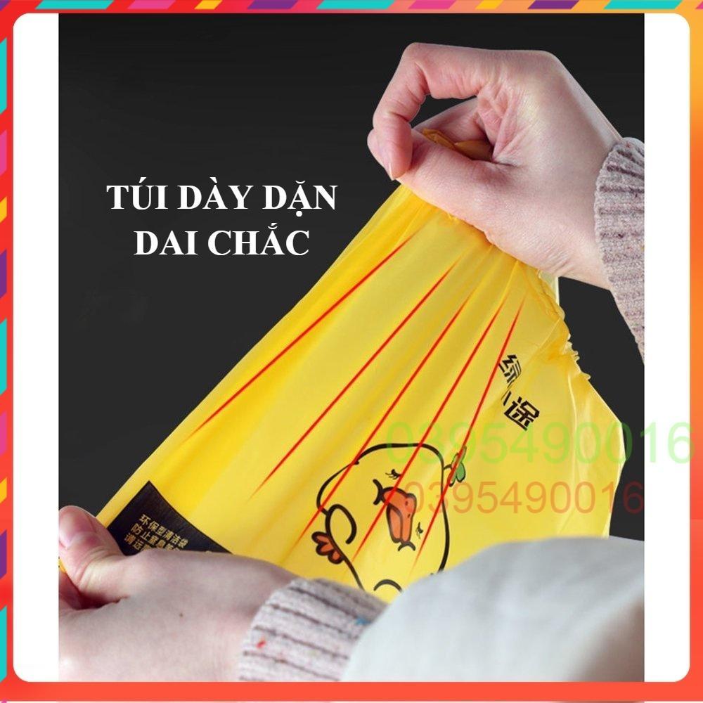 Bịch 60 túi đựng rác dán miệng VỊT VÀNG cho xe hơi văn phòng nhà bếp, túi nôn khi đi ô tô tàu xe tiện lợi