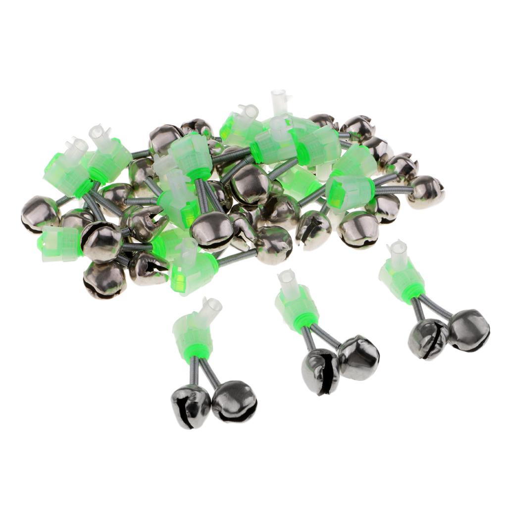 20pcs Night Fishing Rod Bite Alarm Bells Fish Sensor Bells Rod Tip Alarms