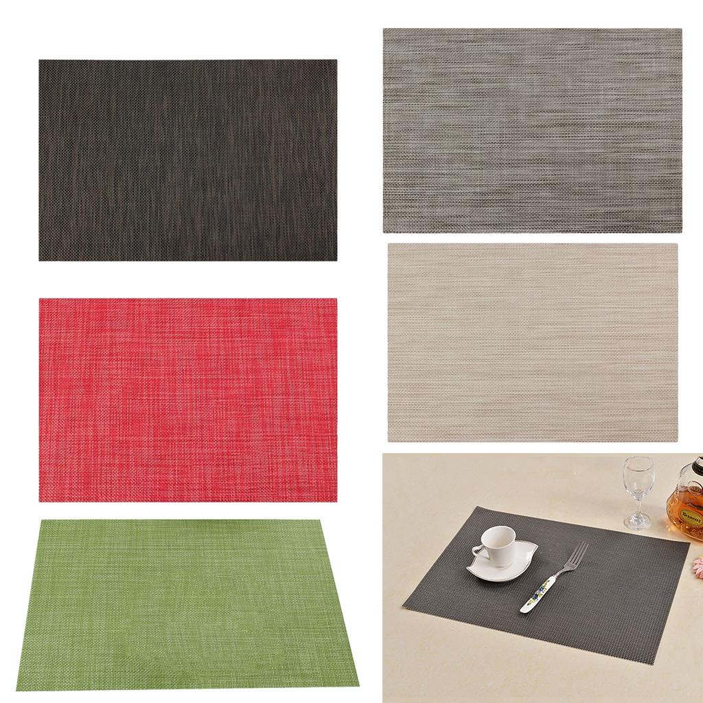 Home Dining Room Weave Woven Placemat Table Heat Insulation Place Mat