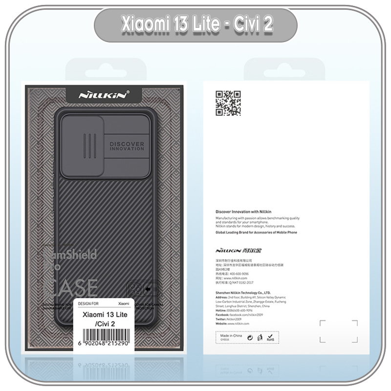 Ốp lưng cho Xiaomi 13 Lite Civi 2 Nillkin CamShield Pro che camera - Hàng Nhập Khẩu
