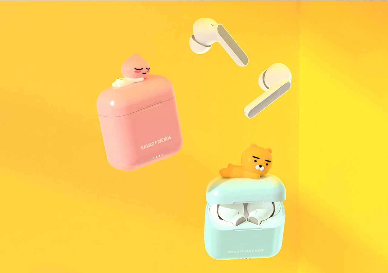 Tai Nghe Không Dây Bluetooth K1 Earbuds Ryan & Apeach KAKAO FRIENDS - Hàng chính hãng