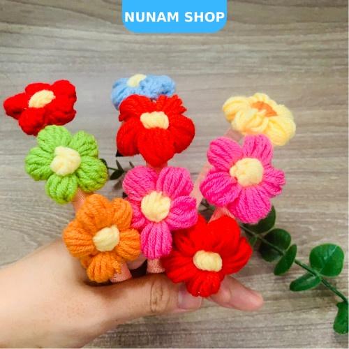 Bờm cài tóc đính hoa thêu nổi bật xinh xắn đáng yêu phong cách hàn quốc Nunam shop