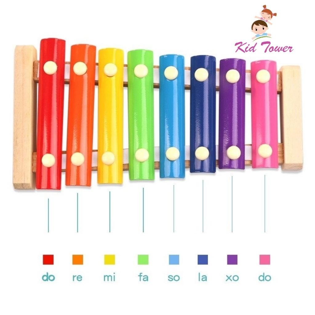 Đàn gỗ 8 âm thanh - Đàn Xylophone 8 thanh giúp bé phát triển cảm quan, cảm thụ âm nhạc