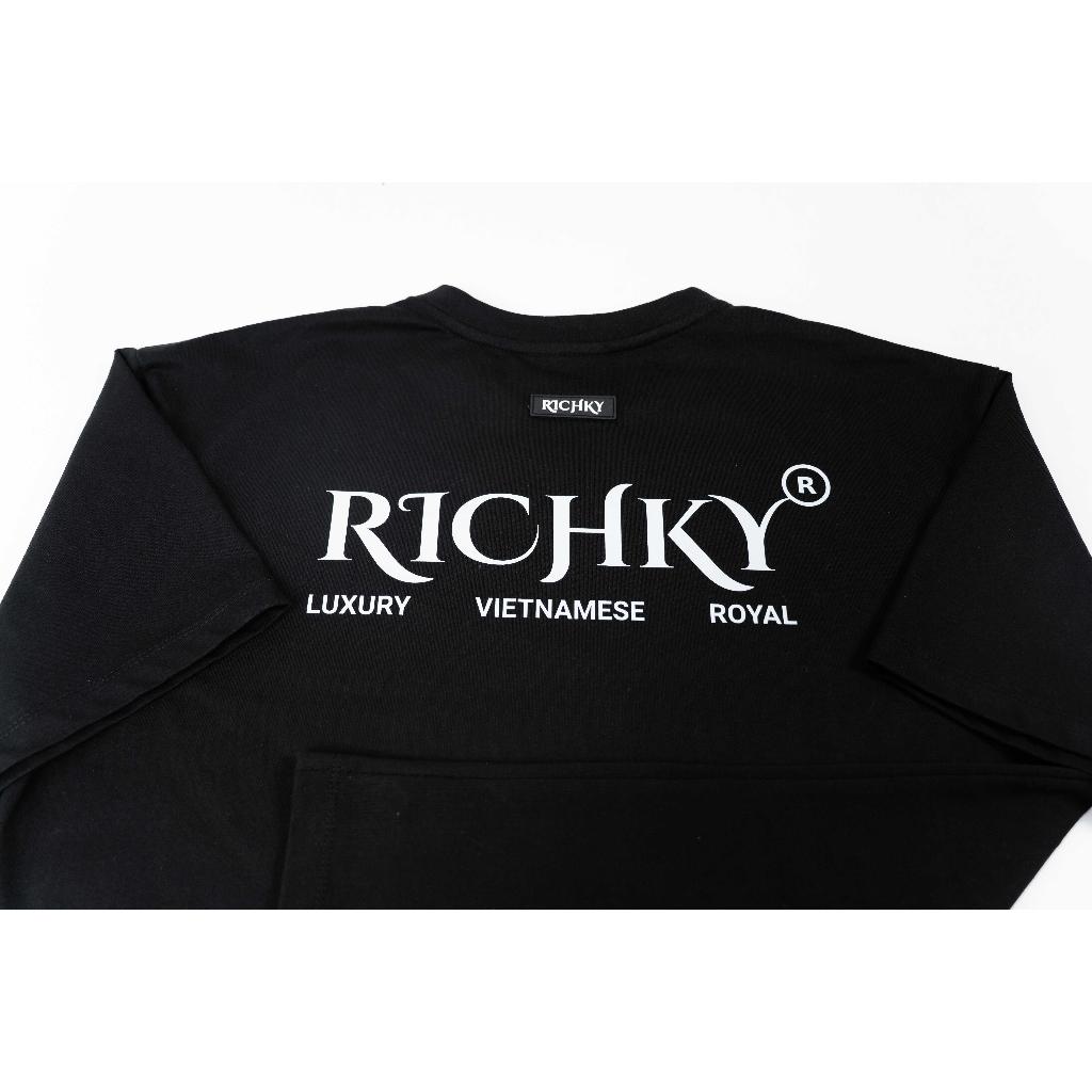 Áo Phông Unisex Richky Luxury Vietnamese Royal T Shirt Đen - RKP06