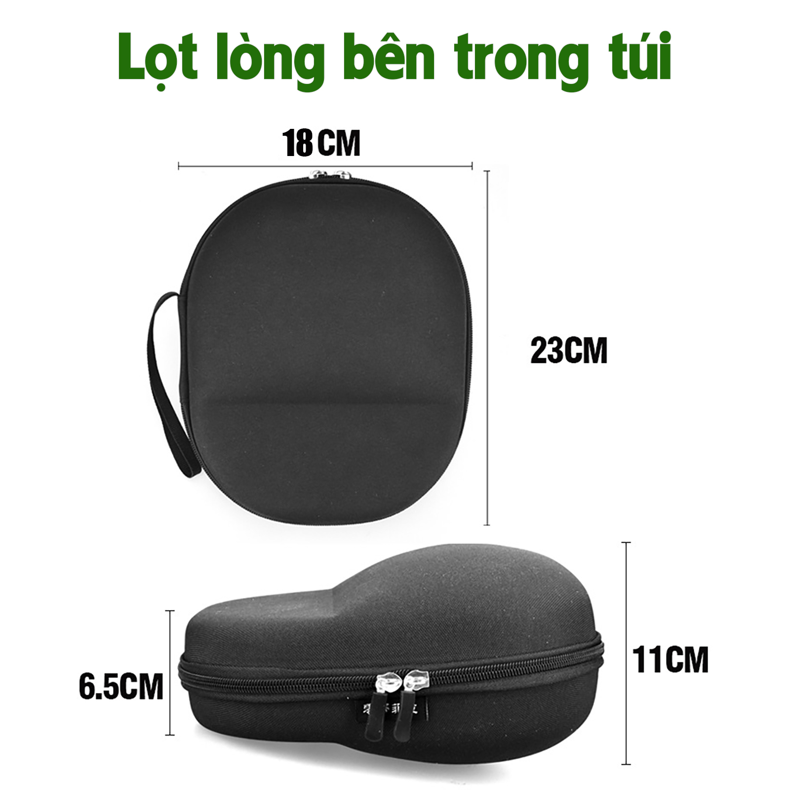 Túi hộp chống sốc khung cứng đựng tai nghe chụp tai loại lớn airpods max chống thấm chống trầy xước có quai xách treo - Hàng chính hãng