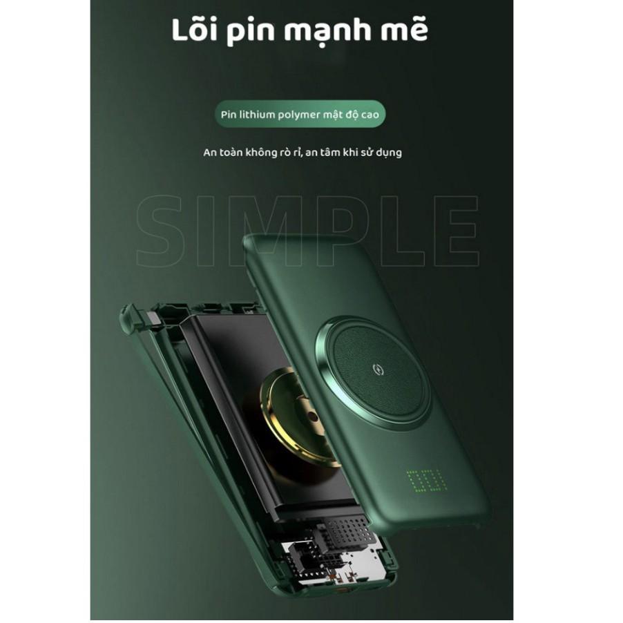 Pin sạc dự phòng sạc nhanh không dây tích hợp nhiều cáp sạc P1 GreenPower 20.000mAh thế hệ mới 2021 - AsiaMart