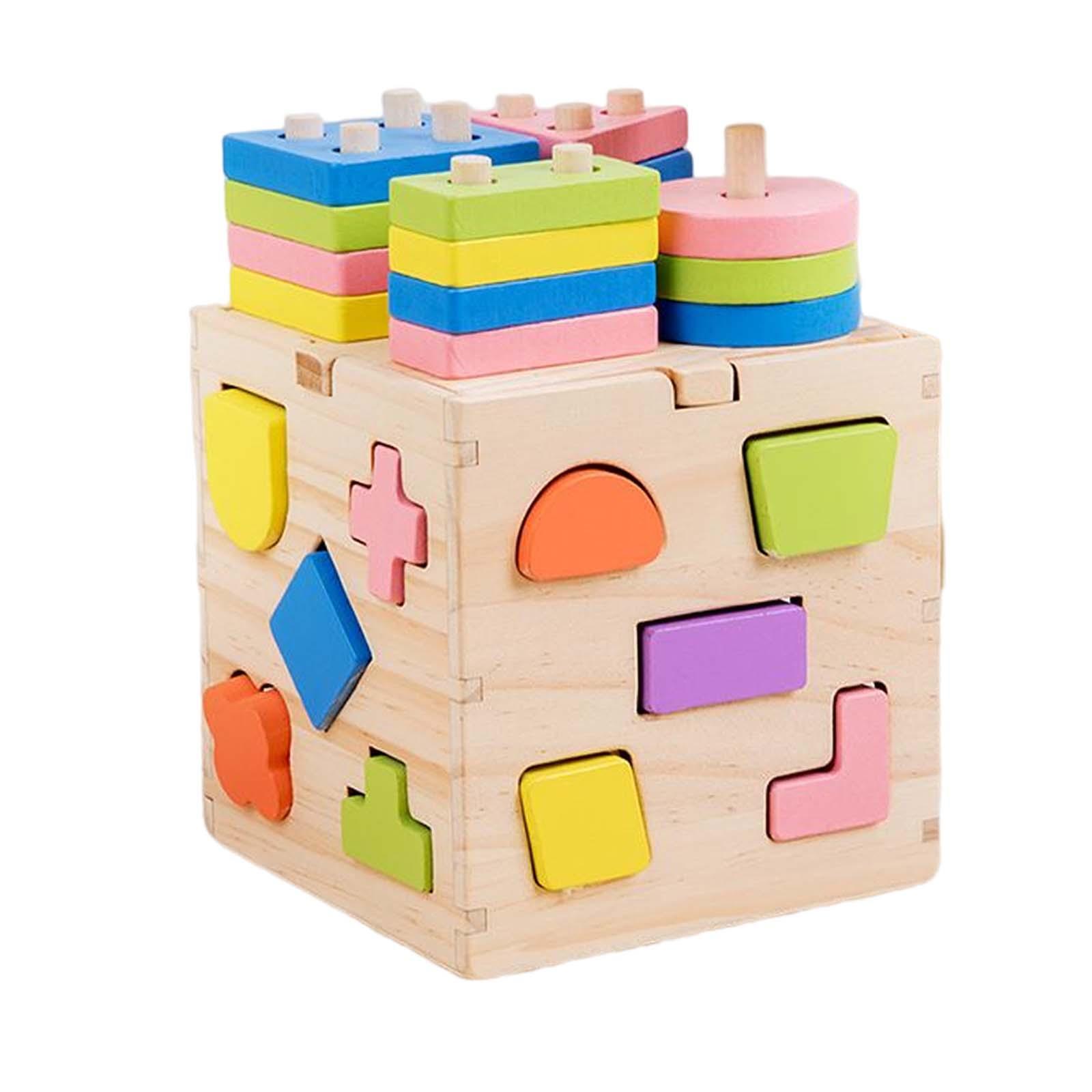 Wooden Building Blocks Early Educational Toys Intelligence Toy for Children Girls Birthday Gifts
