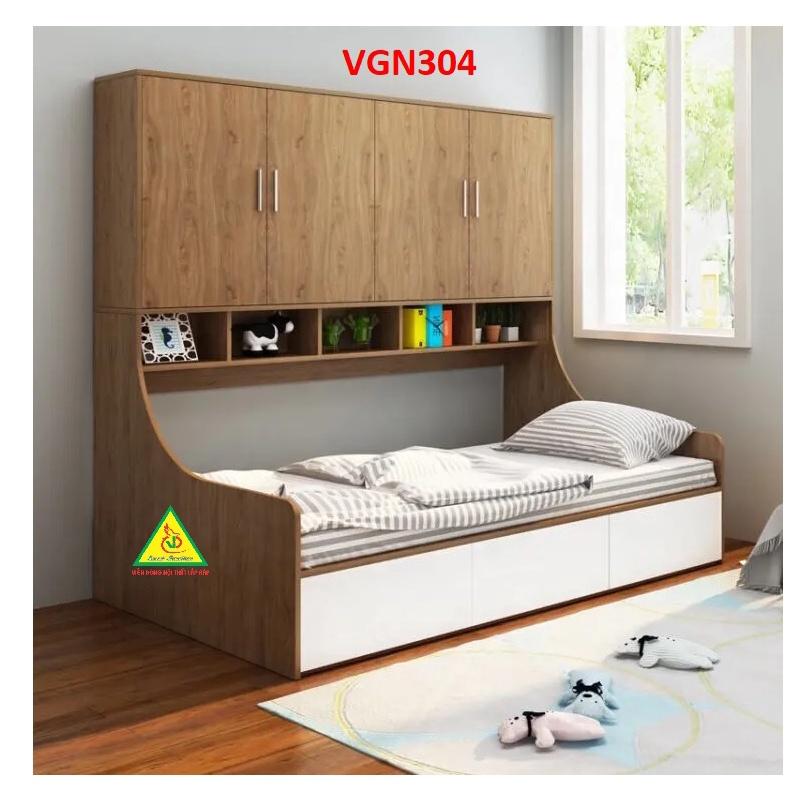 Giường ngủ đơn giản theo phong cách hiện đại VGN303 - Nội thất lắp ráp Viendong Adv