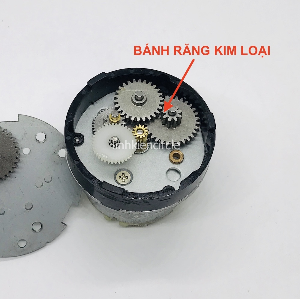 Motor mô tơ giảm tốc mini 500 bánh răng kim loại 6v - 12v tốc độ chậm 5 - 10 vòng trục ren - LK0330