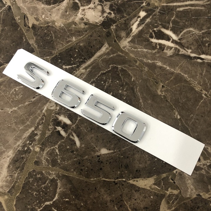 Decal tem chữ S650 dán đuôi xe dành cho ô tô Mercedes Maybach
