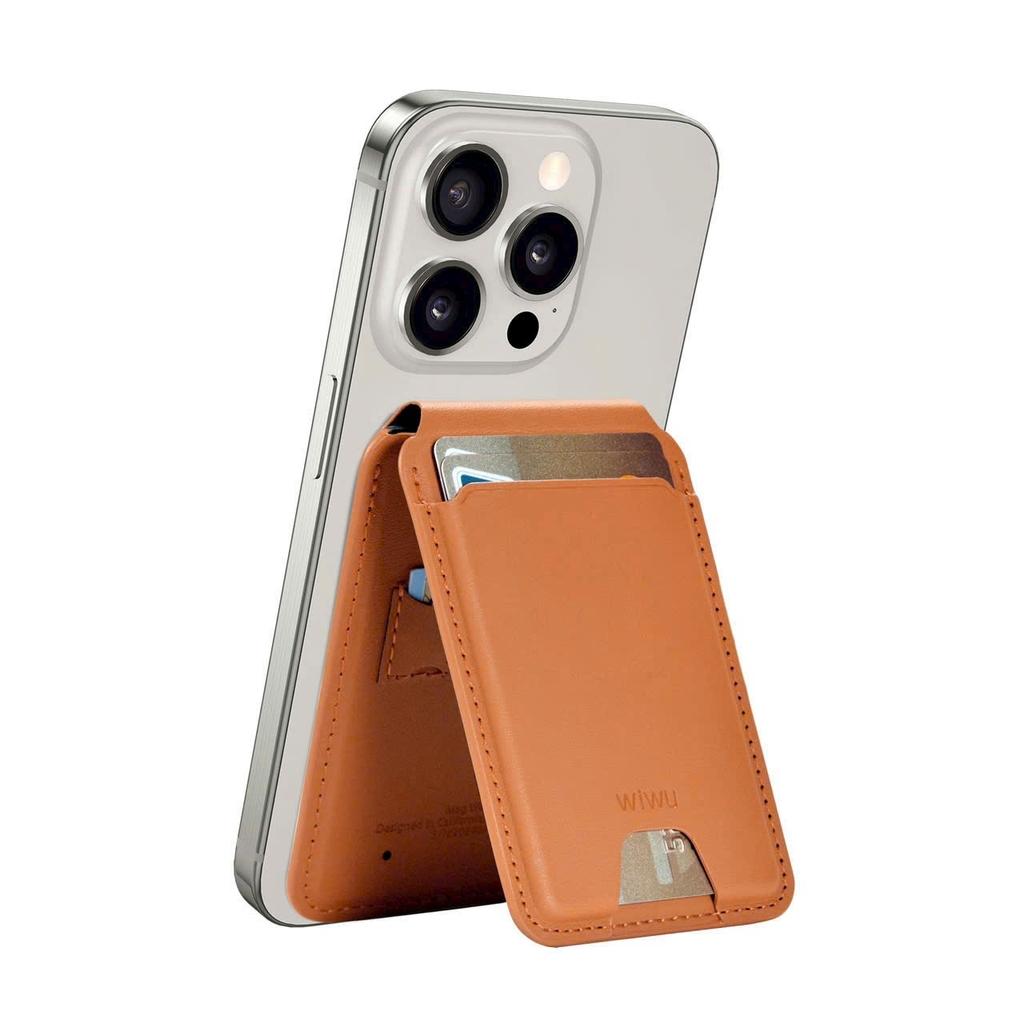 VÍ DA WiWU Mag Wallet FM ( gắn định vị) WM-005 - Kiêm Giá Đỡ, Nhỏ Gọn - Tiện Lợi Cao Cấp Chính Hãng