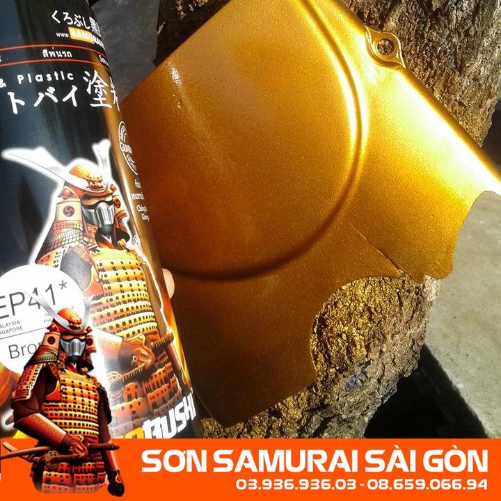 Sơn SAMURAI KUROBUSHI EP41* màu đồng chính hãng dành cho xe máy