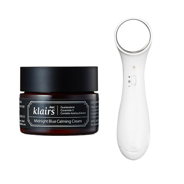 Kem Dưỡng Ẩm, Làm Dịu Da Ban Đêm Klairs Midnight Blue Calming Cream 30ml tặng kèm máy massage mặt ion