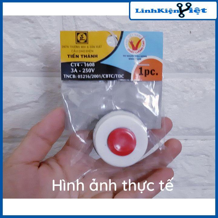 Nút nhấn chuông 3A-250V Tiến Thành 1608 CT4-1608 nút tròn, nhấn nhả