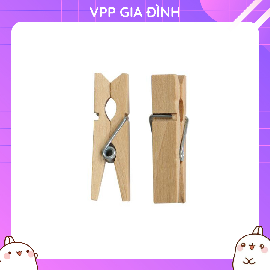 1 Cái Kẹp Gỗ Handmade Clip 3,5 Cm Ảnh Treo Tường