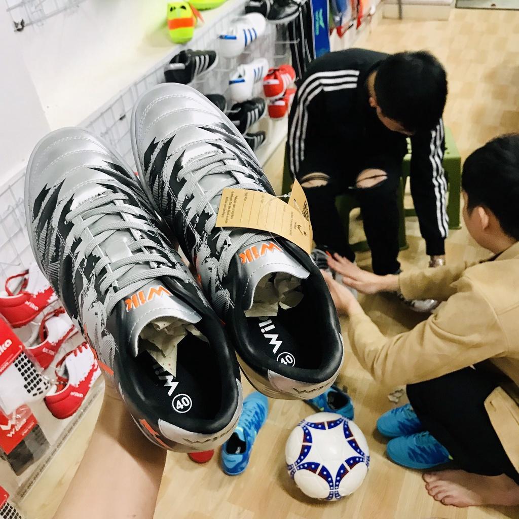 Giày bóng đá thể thao phủi Wika Army Xám 2022