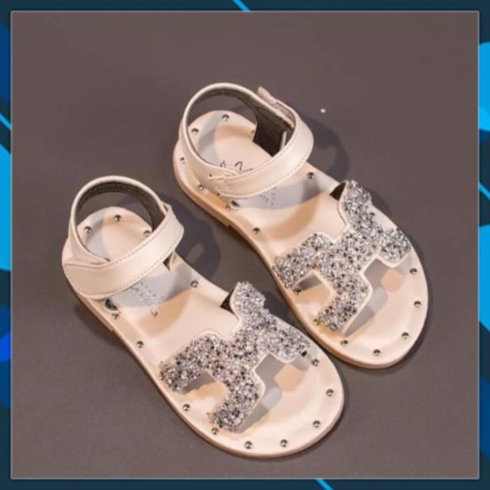 Sandal bé gái đính đá chữ H 20779 size 21 đến 25