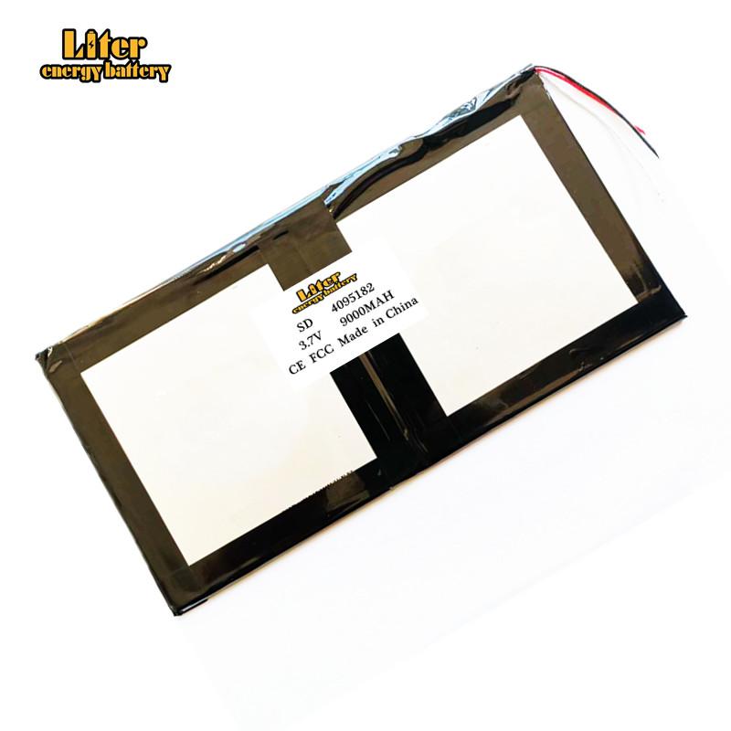 3.7V 9000MAh 4095182 Li-Polymer Thay Thế Pin Máy Tính Bảng Cho Máy Tính Bảng Teclast X98 Air 3G P98 P98HD Kèm Pin 3 Dây