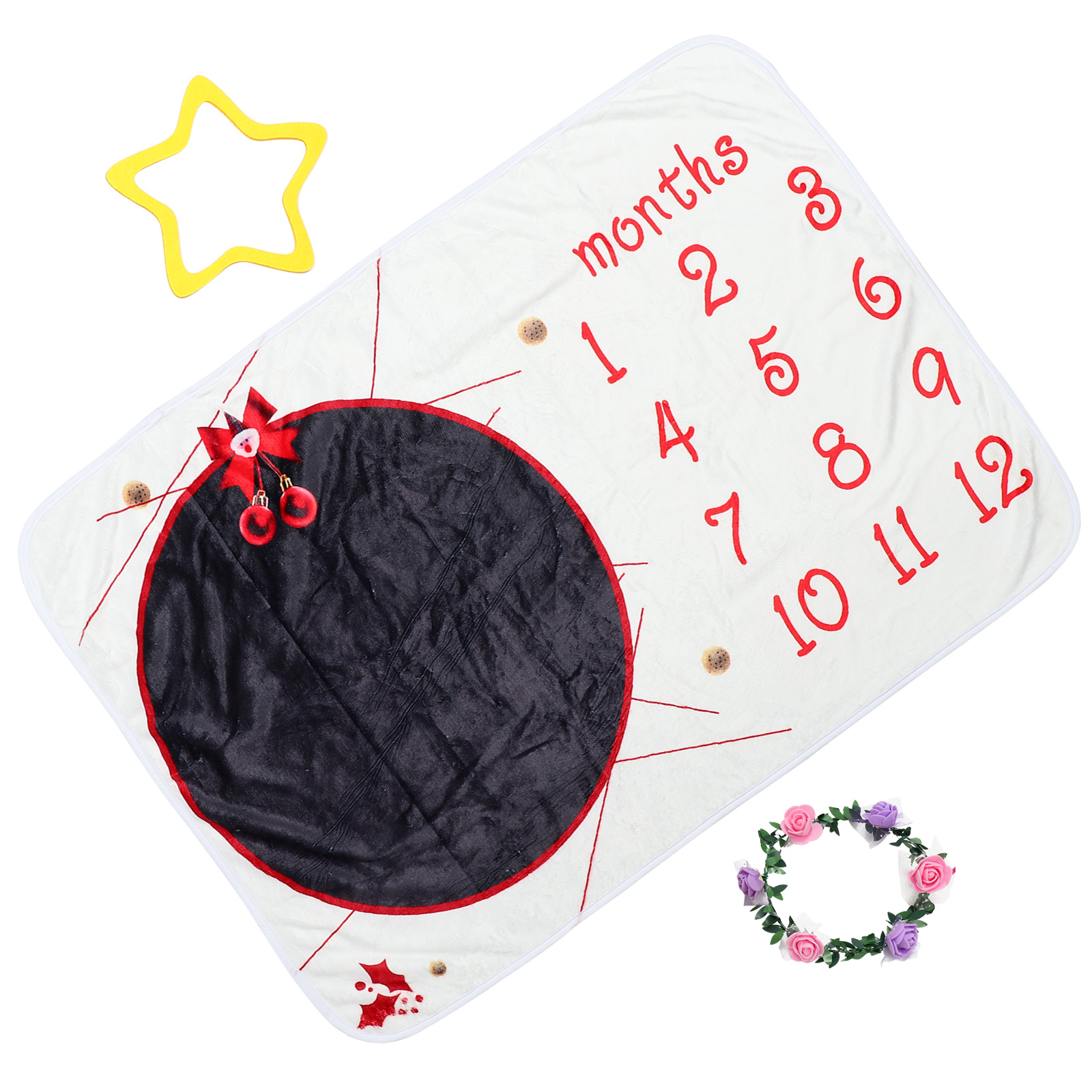 Bé Cột Mốc Chăn Ảnh Nền Trẻ Sơ Sinh Biểu Đồ Phát Triển Dép Nỉ Chăn