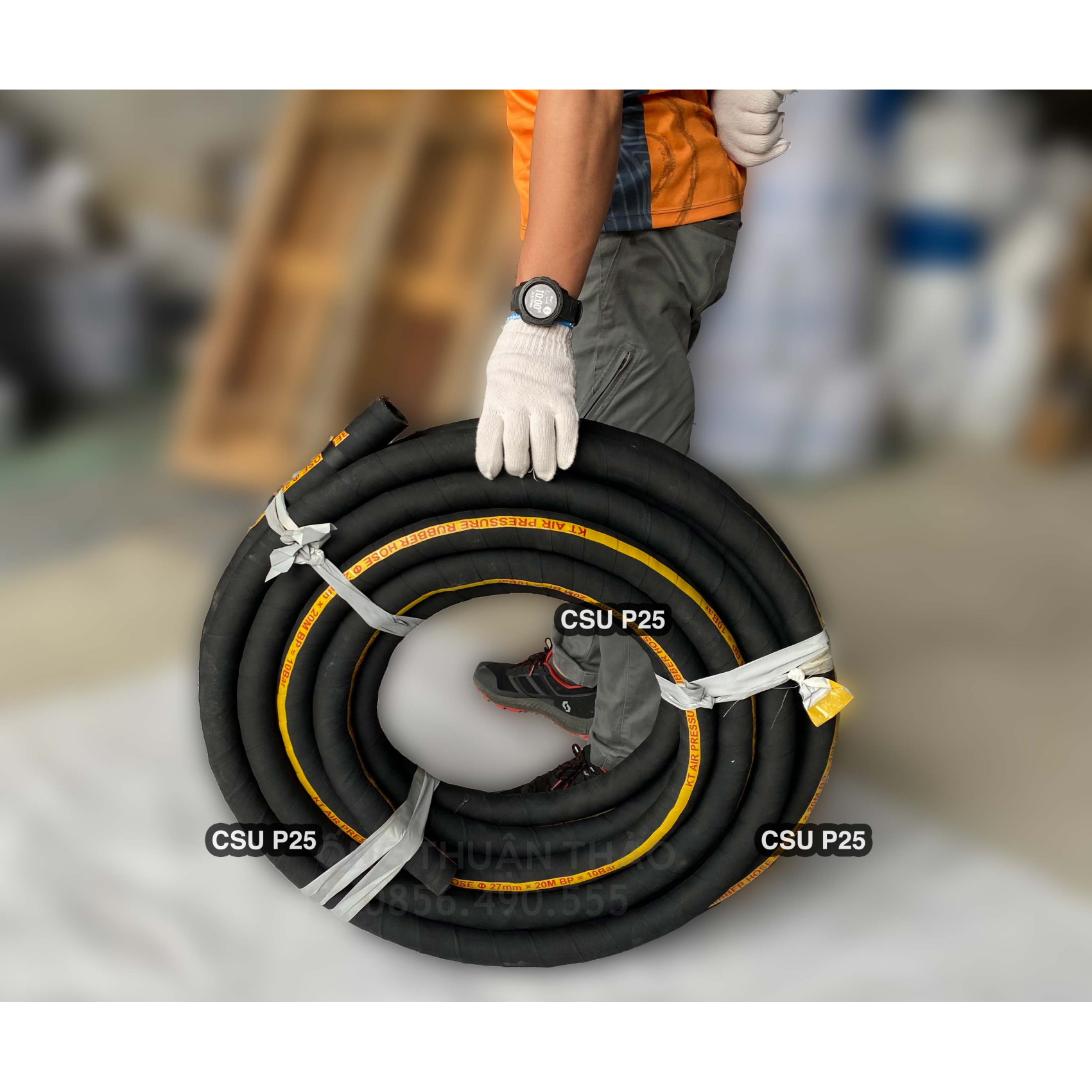 Ống Cao Su Bố Vải Phi 25mm CUỘN 20 MÉT - Hàng Nhập Khẩu - Ống Thuận Thảo