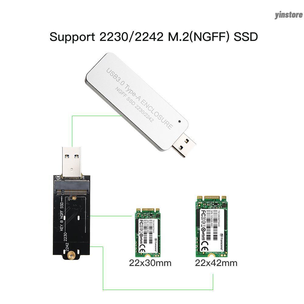 Hộp Đựng Ổ Cứng Di Động NGFF / M.2 SSD Sang USB 3.0 Type-A