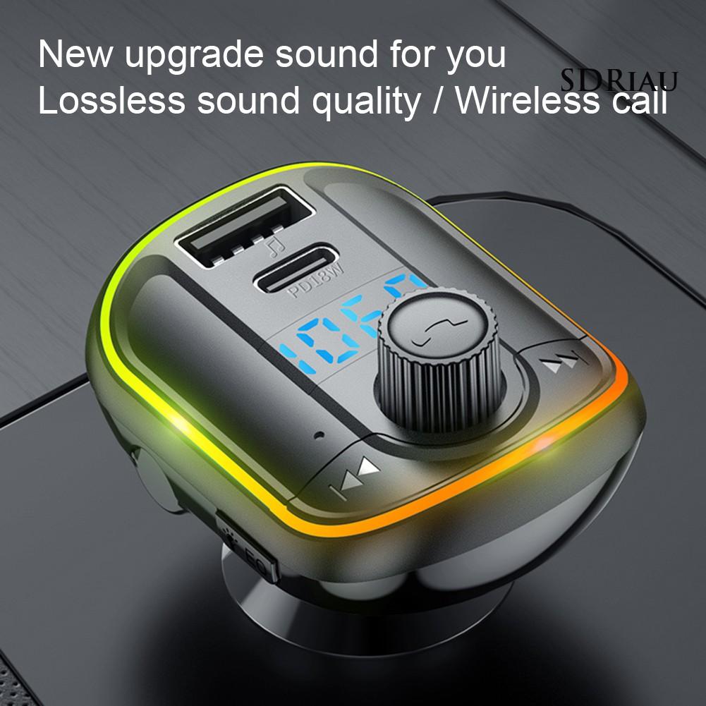 Máy Nghe Nhạc Mp3 Bluetooth 5.0 18w Qcd Kèm Phụ Kiện Cho Xe Ô Tô