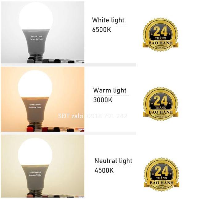 Bộ 2 bóng đèn Led bulb 12w với 3 màu thay đổi, siêu sáng,