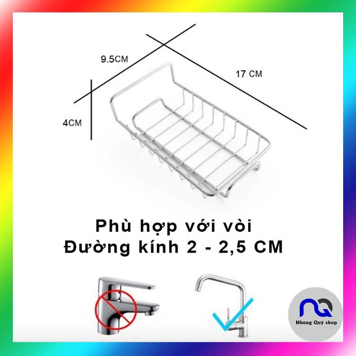 Giá treo inox tại vòi rửa bát đựng đồ tiện dụng, hữu ích