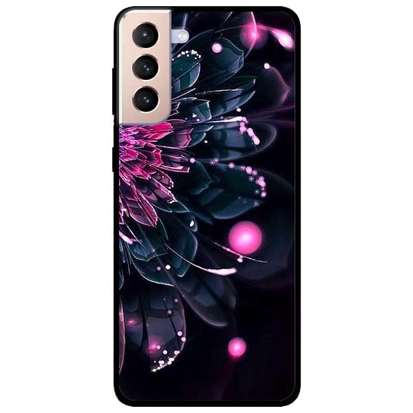 Ốp lưng dành cho Samsung Galaxy S21 - S21 Plus - S21 Ultra - mẫu Mẫu Đơn Hồng Đen