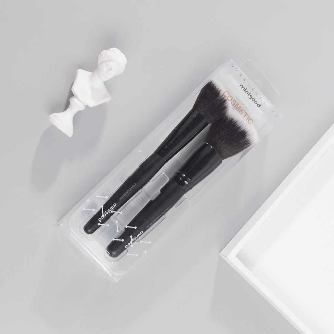 Bộ 2 cây cọ phủ phấn bột và cọ tạo khối cao cấp  HIGH QUALITY BLUSH BRUSH Minigood - DMCTB163