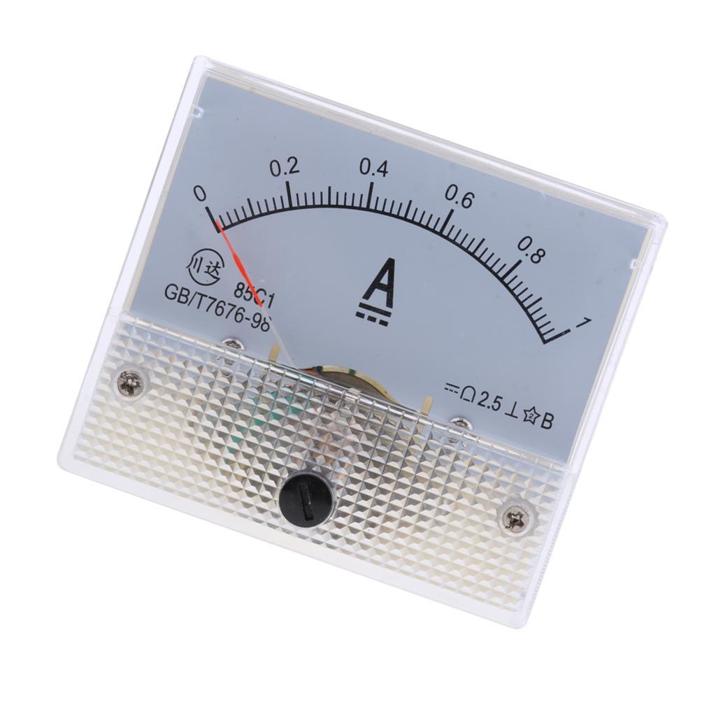 2pcs 0-1A &amp; 0-2A DC Ammeter Current Panel Meter Pointer Current Meter Gauge