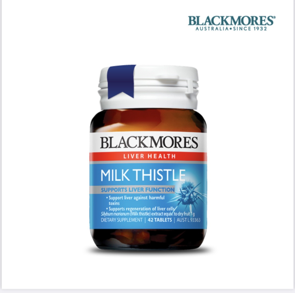 Viên Uống Thải Độc Gan Blackmores Milk Thistle Hộp 42 viên