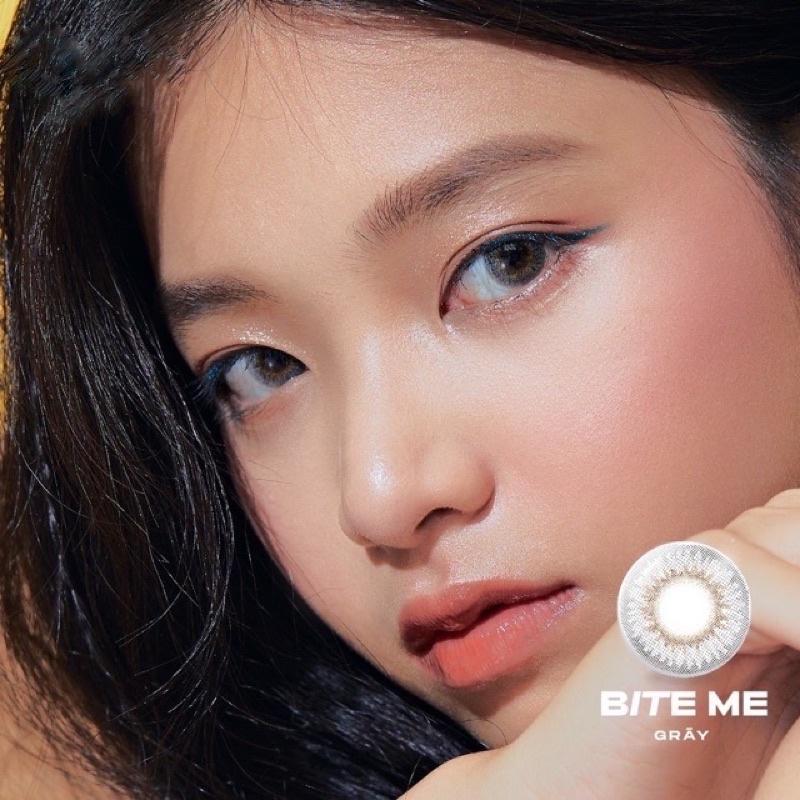 Kính áp tròng Bite me gray 0 độ Kính Áp Tròng FAIRY SHOP CONTACT LENS