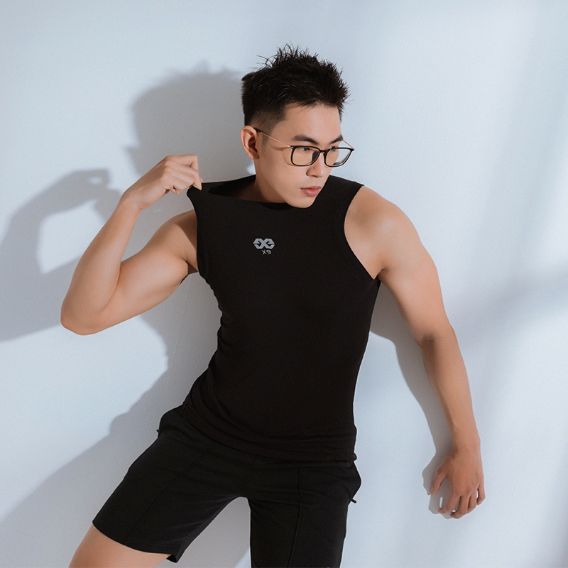 Áo Sát Nách Tanktop Body Nam Thể Thao Sọc Gân Tập Gym Ôm Body 3 Lỗ - Thương Hiệu X9 Sportswear - X013