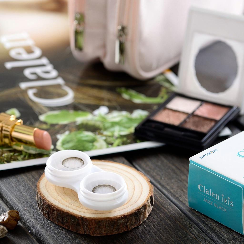 Kính áp tròng 1 ngày Hàn Quốc Clalen Iris màu đen tự nhiên Jazz Black có đến 10 độ