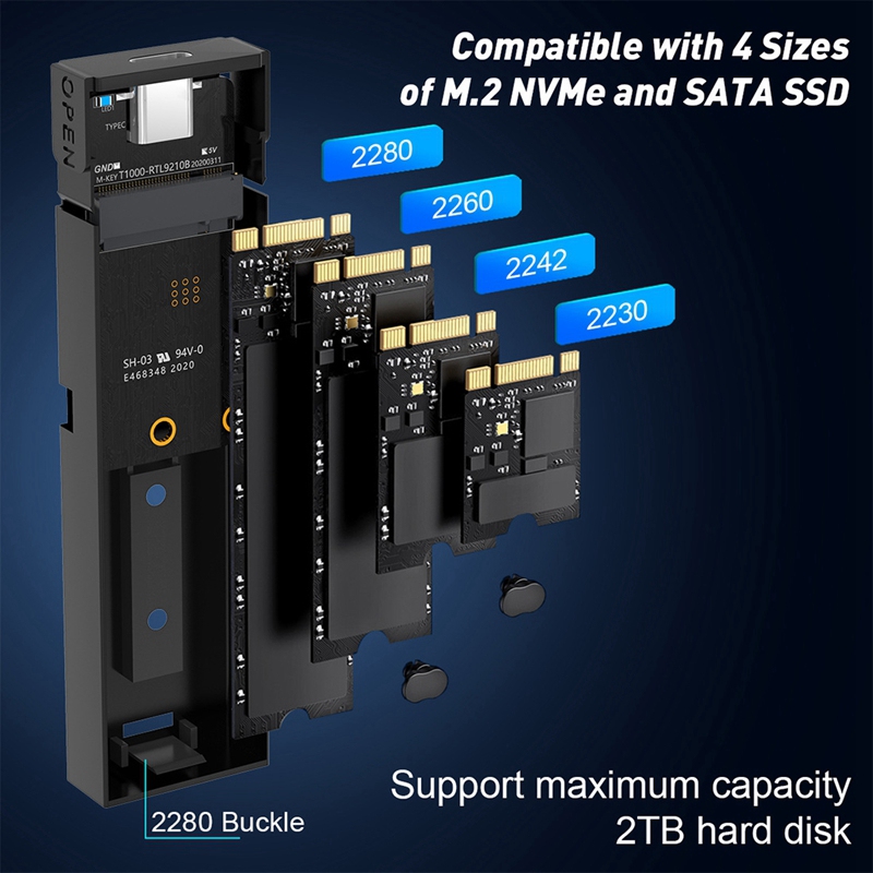 Hộp đựng ổ cứng SSD M2, SSD M2 NVMe