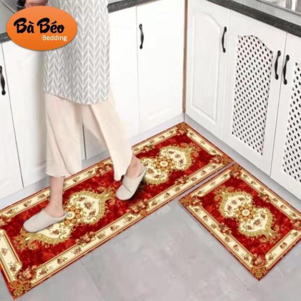 Bộ 2 thảm nhà bếp hình 3d